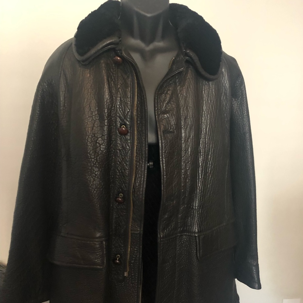 Italian leather 3/4 coat
